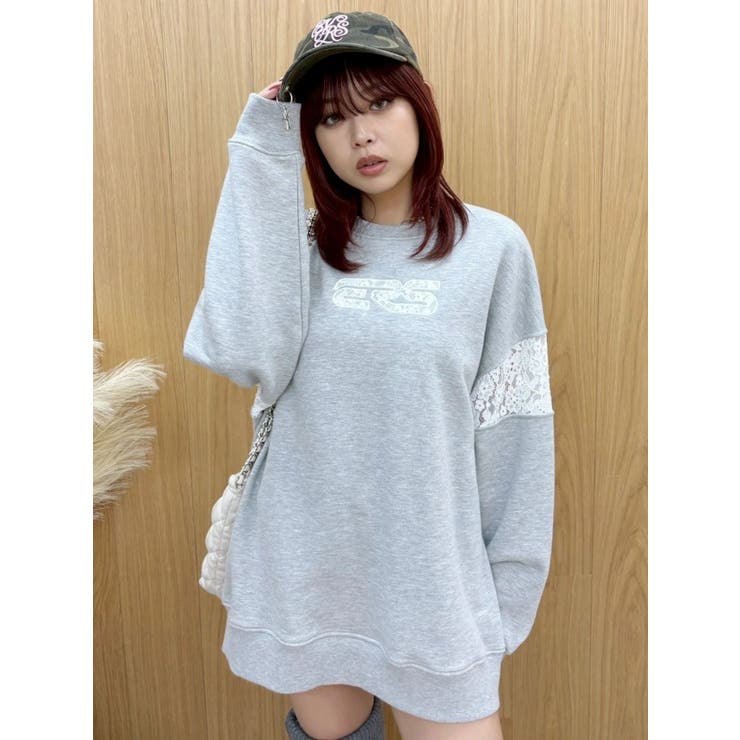 レースEmbroideryスウェットトップス | EVRIS | 詳細画像9 