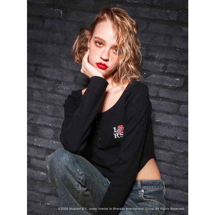 【ザ・ローリング・ストーンズ】ヘンリーネックトップス | EVRIS | 詳細画像2 