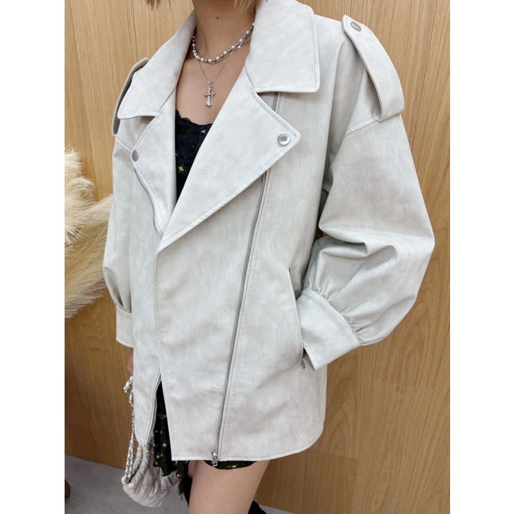 オーバーサイズライダースジャケット | EVRIS | 詳細画像18 