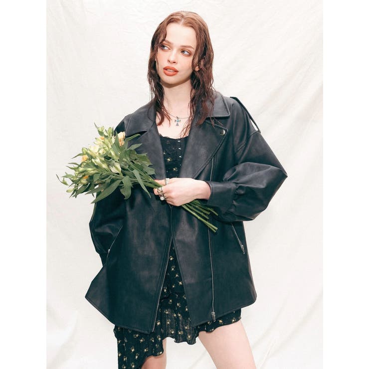 オーバーサイズライダースジャケット | EVRIS | 詳細画像2 