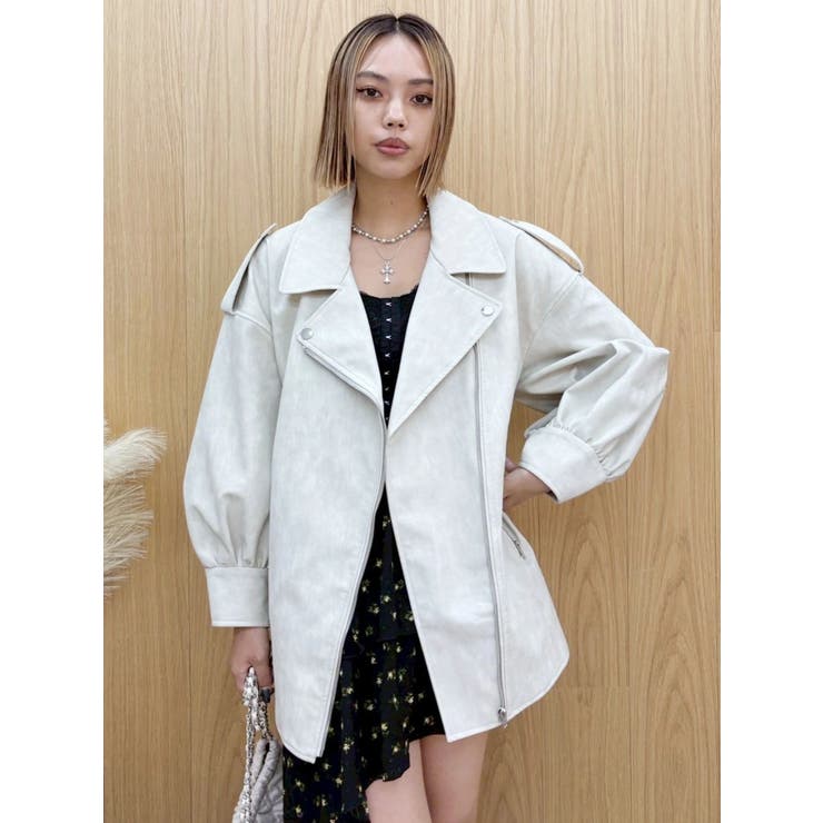 オーバーサイズライダースジャケット | EVRIS | 詳細画像20 