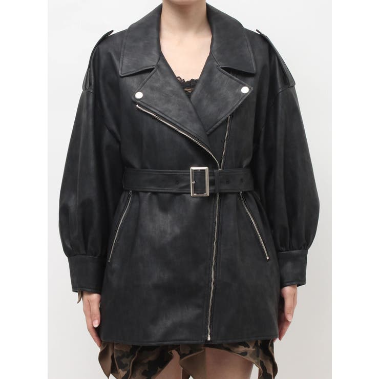 オーバーサイズライダースジャケット | EVRIS | 詳細画像26 