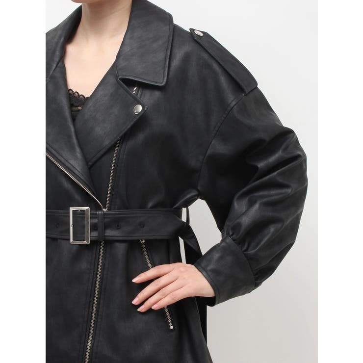 オーバーサイズライダースジャケット | EVRIS | 詳細画像30 