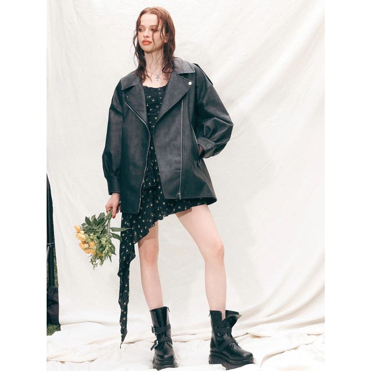 オーバーサイズライダースジャケット | EVRIS | 詳細画像4 