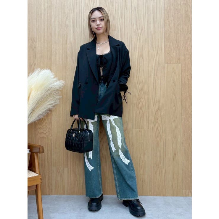 レースアップテーラードジャケット【セットアップ着用可能】 | EVRIS | 詳細画像12 