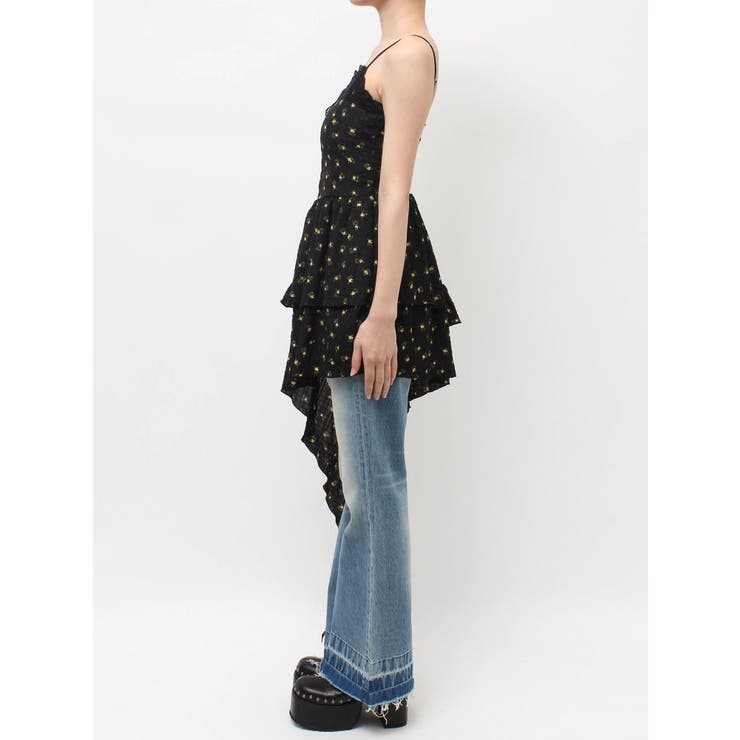 レースドッキングアシンメトリーミニワンピース | EVRIS | 詳細画像35 