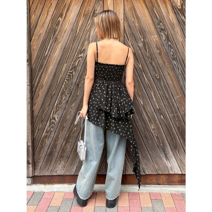 レースドッキングアシンメトリーミニワンピース | EVRIS | 詳細画像9 