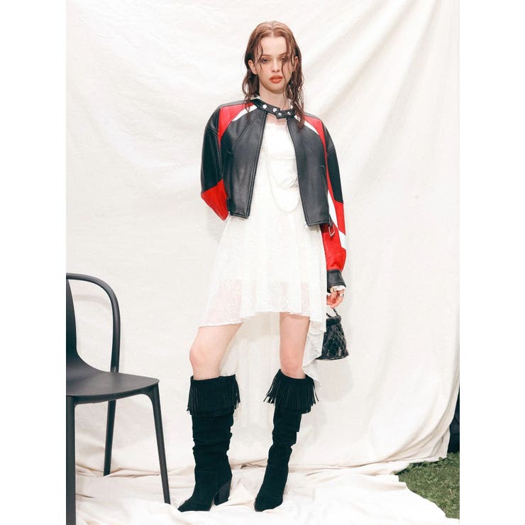 レースイレヘムフーディワンピース | EVRIS | 詳細画像1 