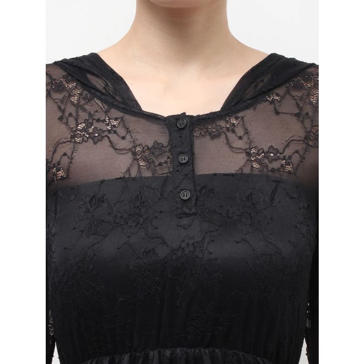 レースイレヘムフーディワンピース | EVRIS | 詳細画像18 