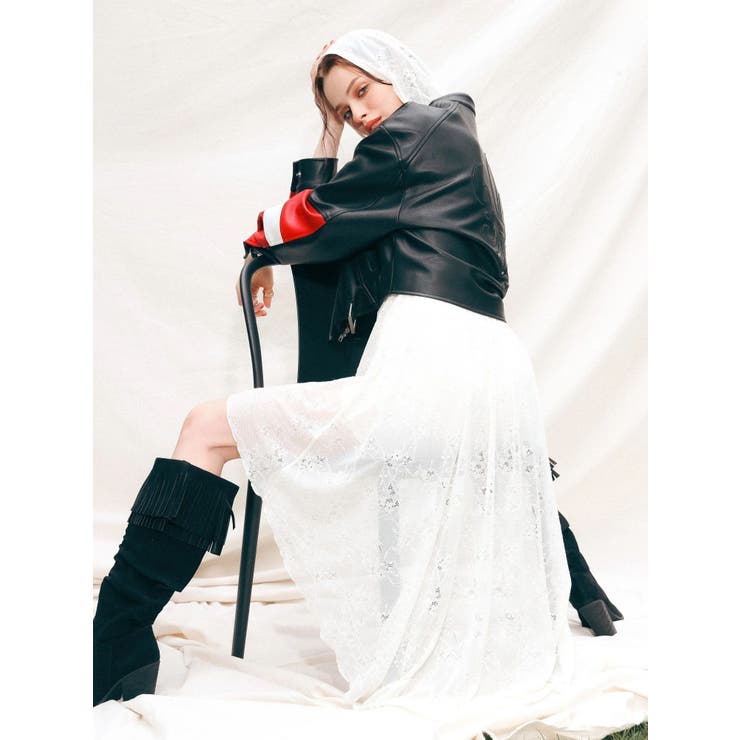 レースイレヘムフーディワンピース | EVRIS | 詳細画像2 