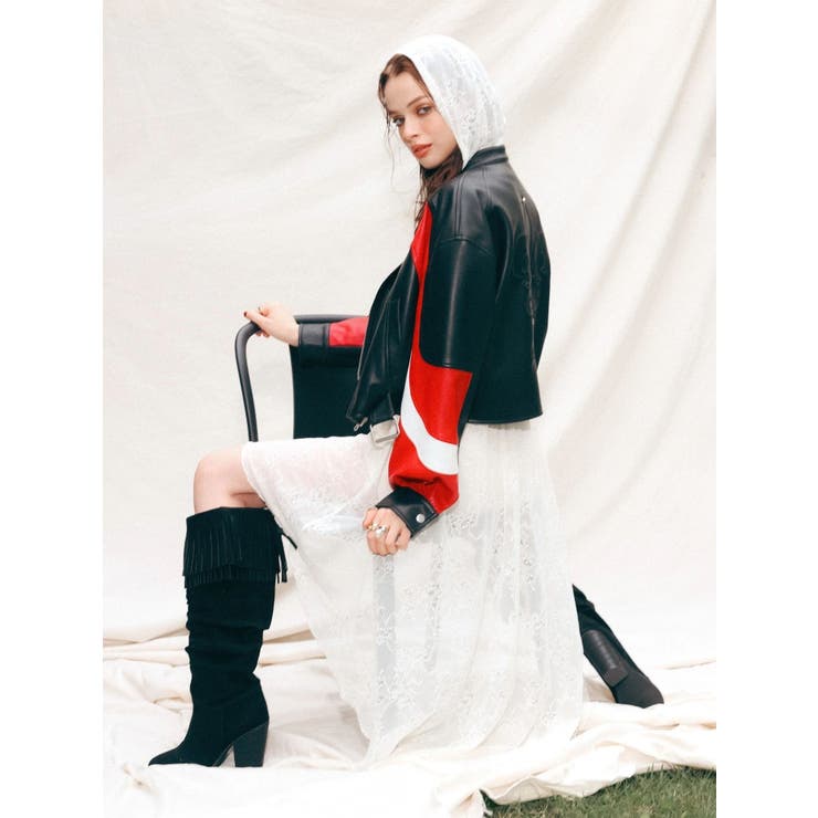 レースイレヘムフーディワンピース | EVRIS | 詳細画像3 