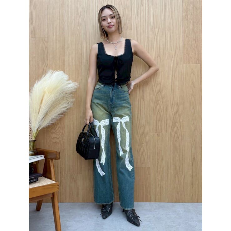 レースアップリボンビスチェ【セットアップ着用可能】 | EVRIS | 詳細画像17 