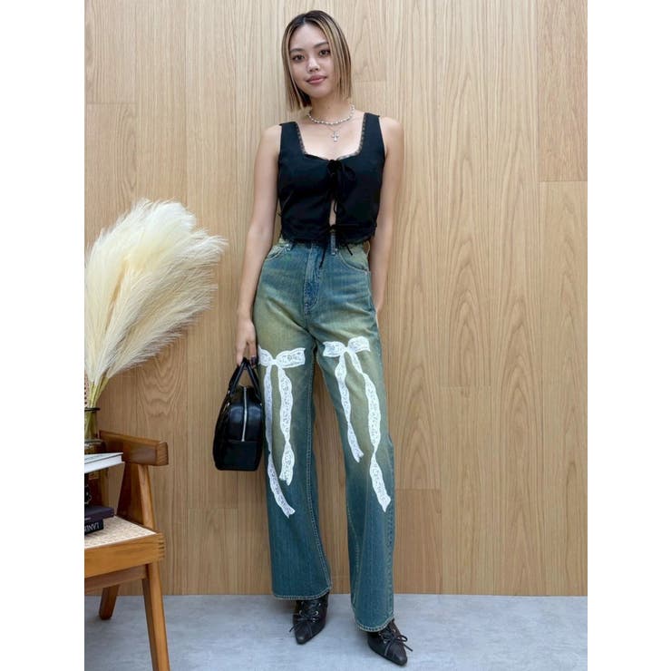 レースアップリボンビスチェ【セットアップ着用可能】 | EVRIS | 詳細画像18 