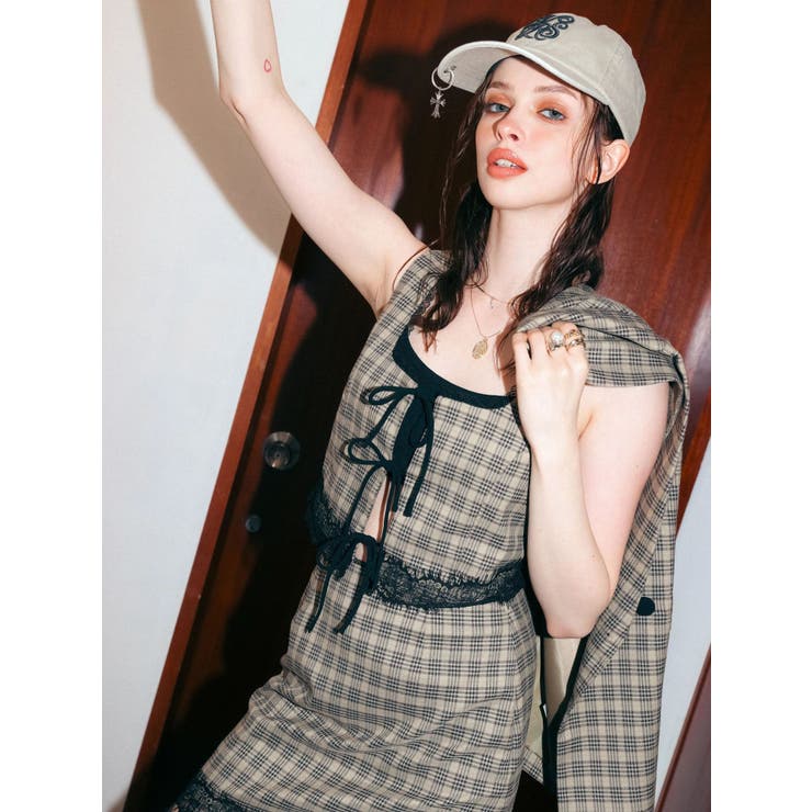 レースアップリボンビスチェ【セットアップ着用可能】 | EVRIS | 詳細画像3 