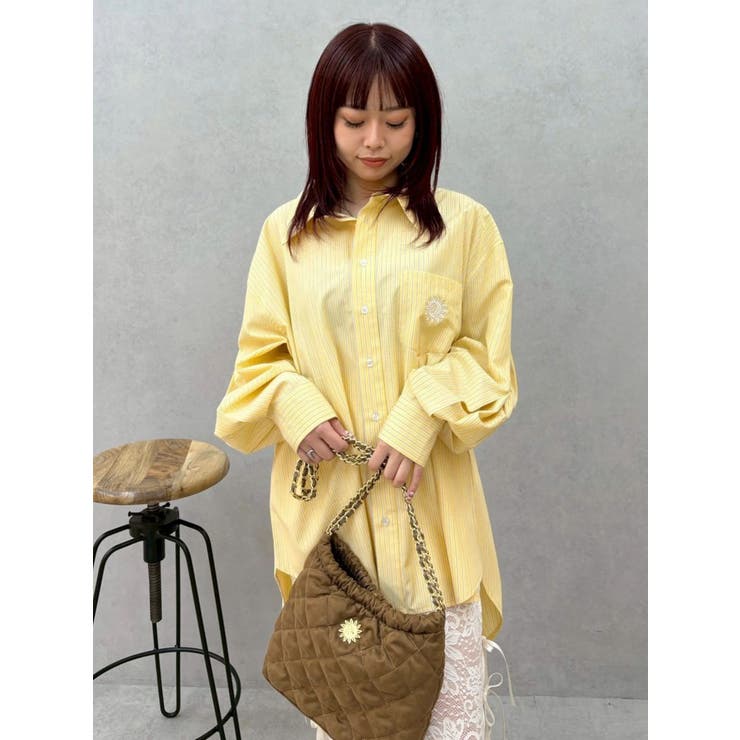 イエロー | SUNNYオーバーサイズシャツ | EVRIS