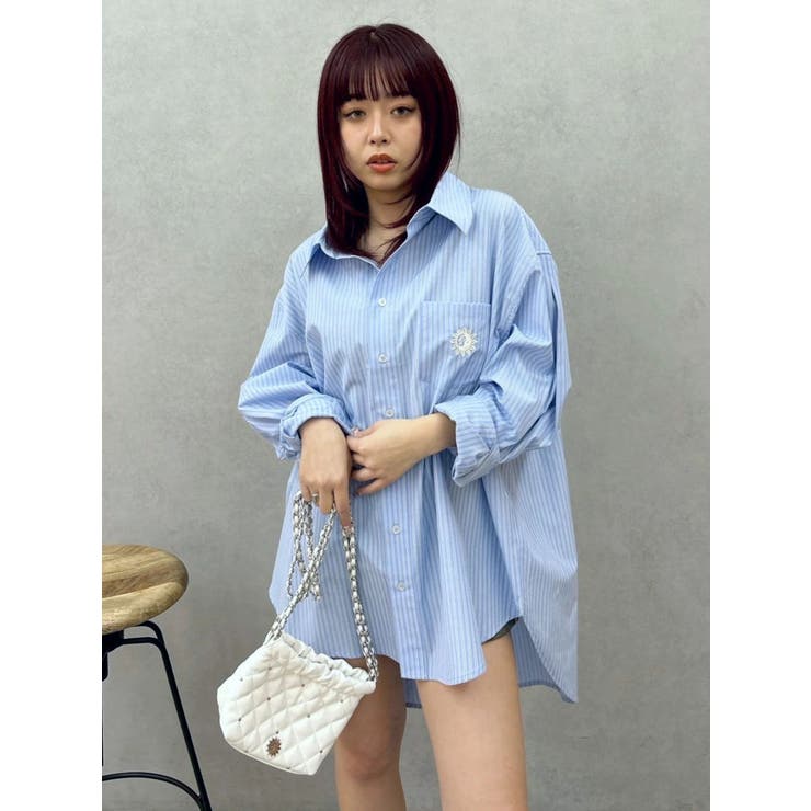 ブルー | SUNNYオーバーサイズシャツ | EVRIS