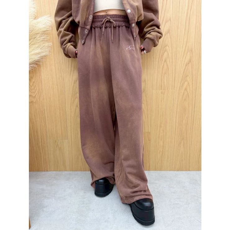 パウダースウェットワイドパンツ【セットアップ着用可能】 | EVRIS | 詳細画像1 