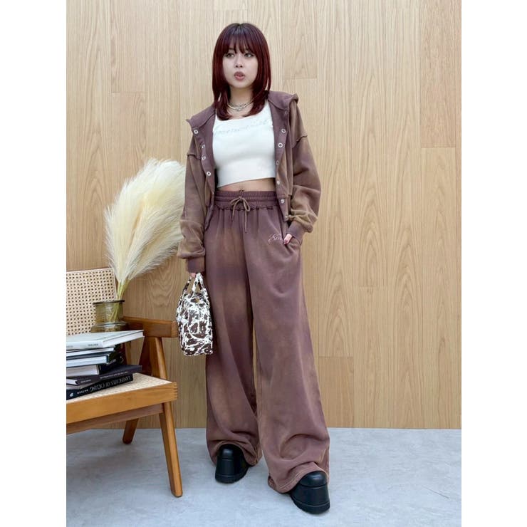 パウダースウェットワイドパンツ【セットアップ着用可能】 | EVRIS | 詳細画像18 