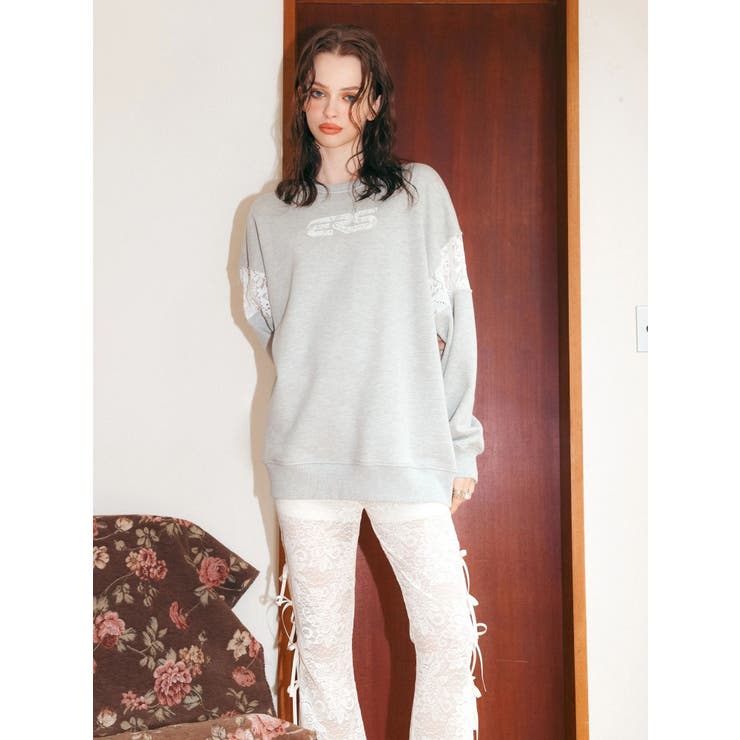 レースリボンフレアレギンス | EVRIS | 詳細画像4 