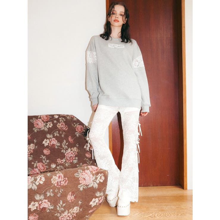 レースリボンフレアレギンス | EVRIS | 詳細画像5 