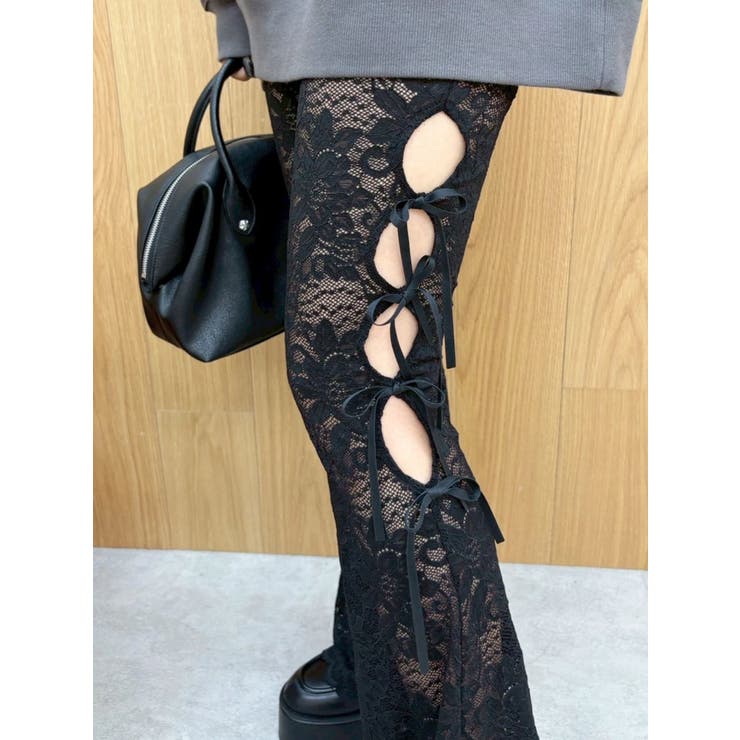 レースリボンフレアレギンス | EVRIS | 詳細画像6 