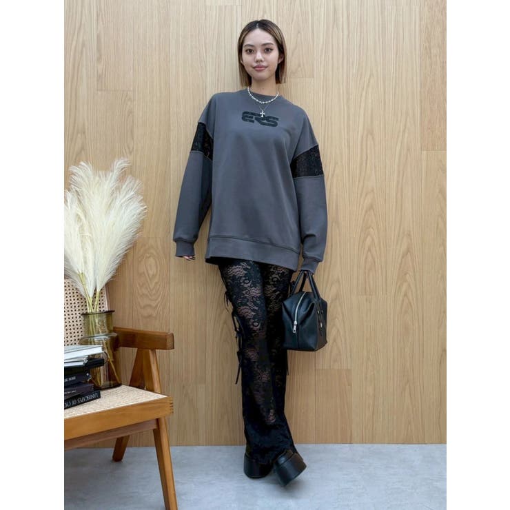 レースリボンフレアレギンス | EVRIS | 詳細画像9 