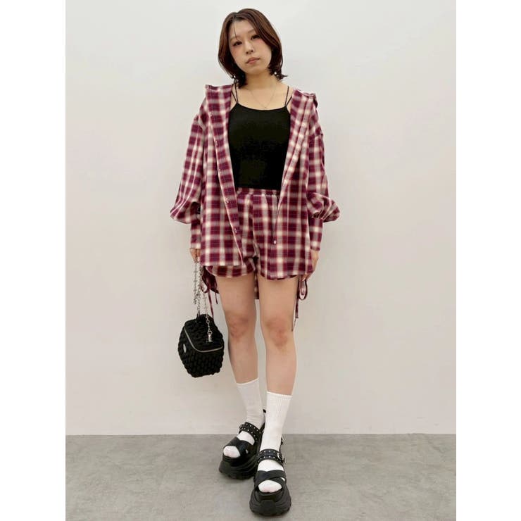 チェックショートパンツ【セットアップ着用可能】 | EVRIS | 詳細画像14 