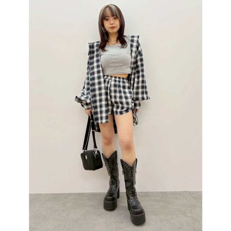 チェックショートパンツ【セットアップ着用可能】 | EVRIS | 詳細画像9 