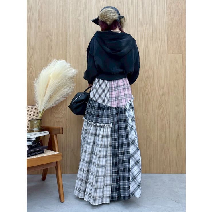 チェックドッキングロングスカート | EVRIS | 詳細画像13 