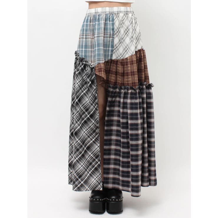 チェックドッキングロングスカート | EVRIS | 詳細画像14 