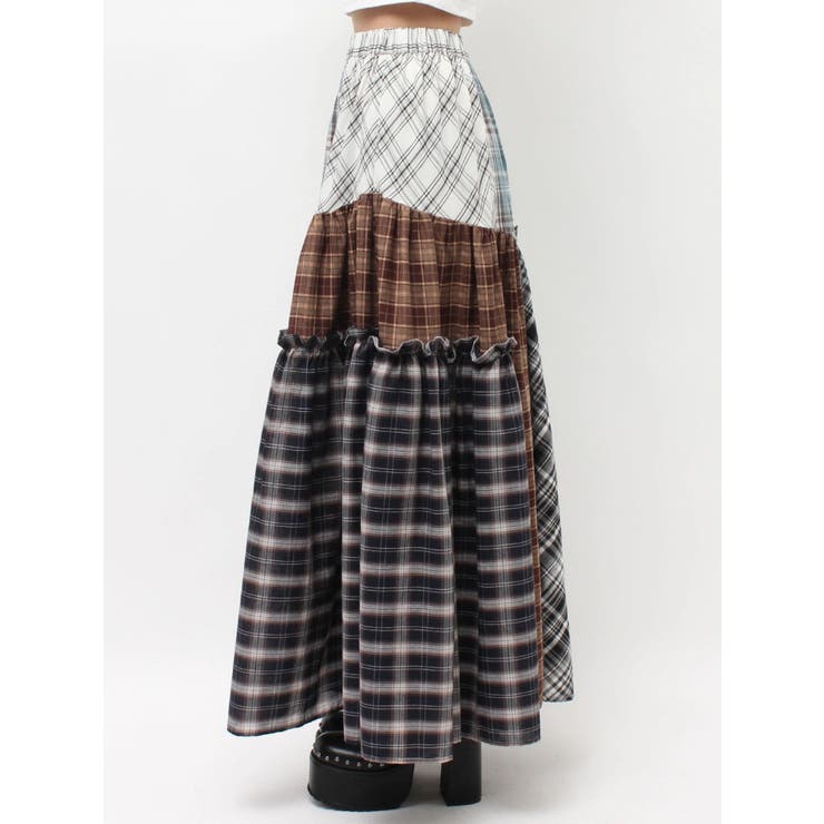 チェックドッキングロングスカート | EVRIS | 詳細画像15 