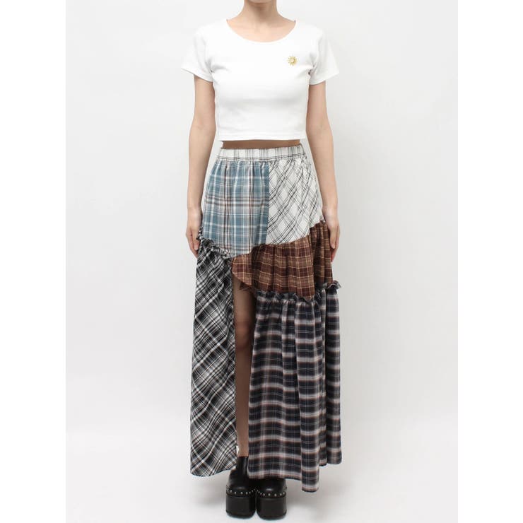 チェックドッキングロングスカート | EVRIS | 詳細画像20 