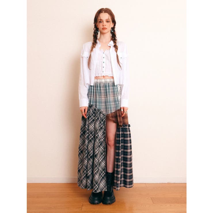 チェックドッキングロングスカート | EVRIS | 詳細画像7 