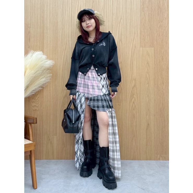 チェックドッキングロングスカート | EVRIS | 詳細画像9 