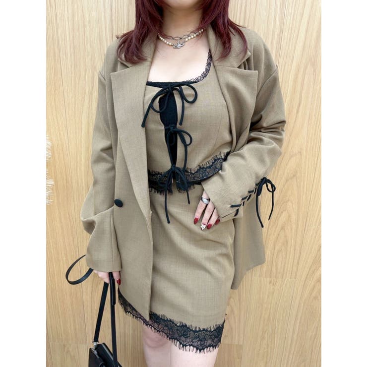 レースコンビミニスカート【セットアップ着用可能】 | EVRIS | 詳細画像13 