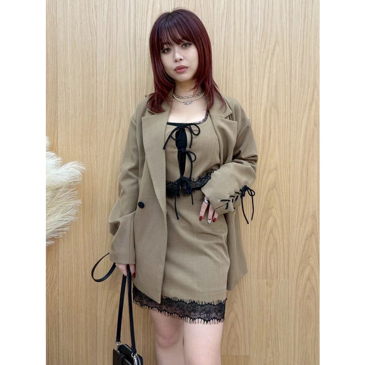 レースコンビミニスカート【セットアップ着用可能】 | EVRIS | 詳細画像14 