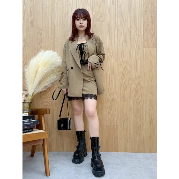 レースコンビミニスカート【セットアップ着用可能】 | EVRIS | 詳細画像15 