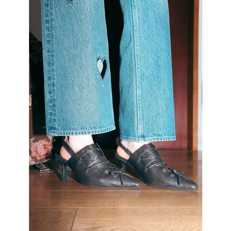 レースアップポインテッドヒール | EVRIS | 詳細画像2 