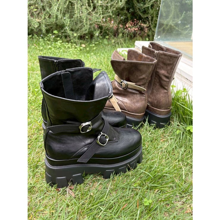 ダブルベルトバックルデザインワークブーツ | EVRIS | 詳細画像14 