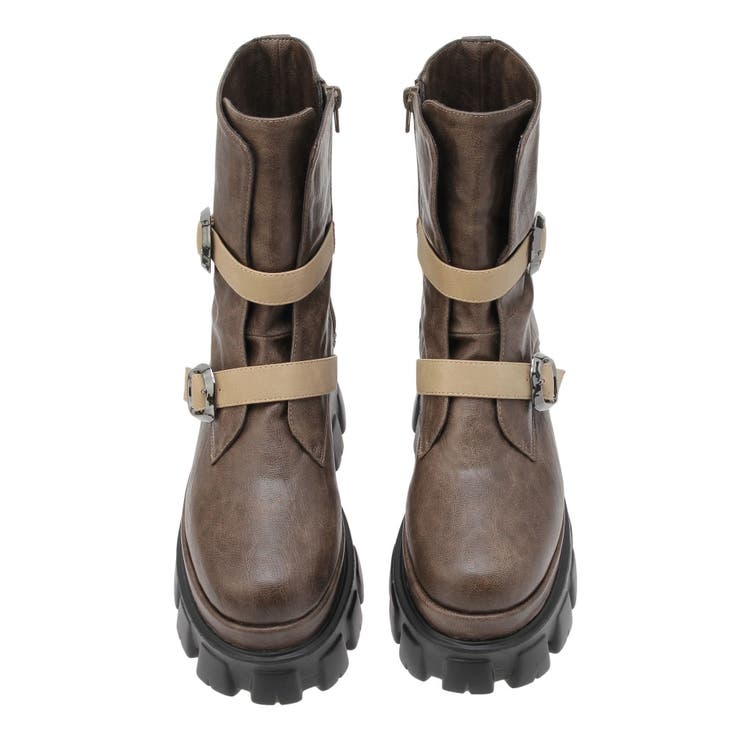 ダブルベルトバックルデザインワークブーツ | EVRIS | 詳細画像15 