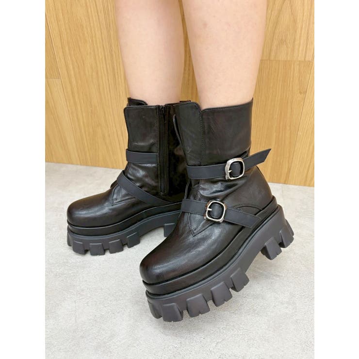 ダブルベルトバックルデザインワークブーツ | EVRIS | 詳細画像7 