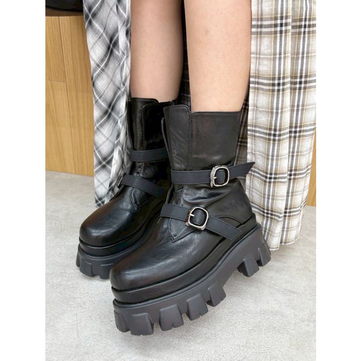 ダブルベルトバックルデザインワークブーツ | EVRIS | 詳細画像9 