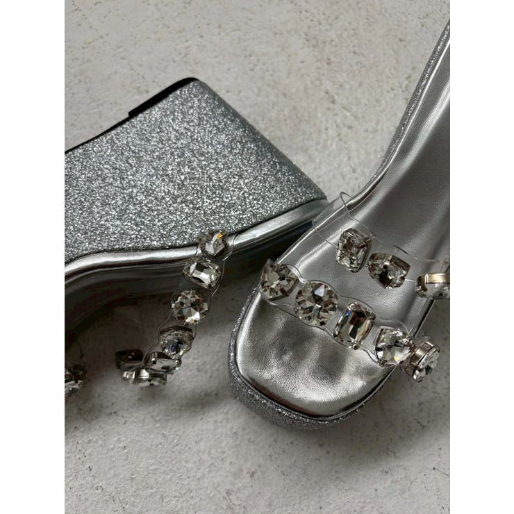 【厚底】ビジュープラットフォームサンダル | EVRIS | 詳細画像27 