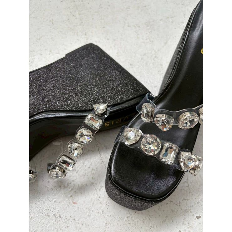 【厚底】ビジュープラットフォームサンダル | EVRIS | 詳細画像29 