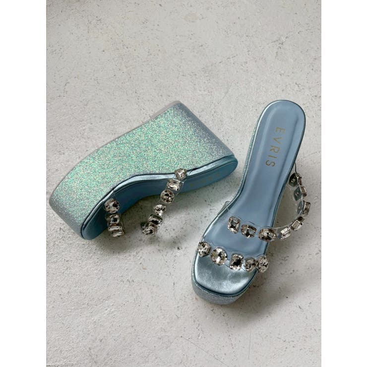 【厚底】ビジュープラットフォームサンダル | EVRIS | 詳細画像32 