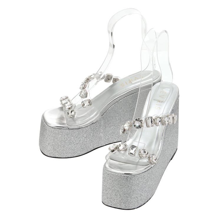 【厚底】ビジュープラットフォームサンダル | EVRIS | 詳細画像40 