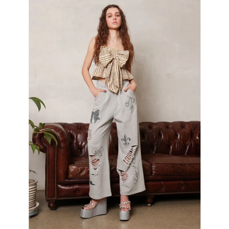 【厚底】ビジュープラットフォームサンダル | EVRIS | 詳細画像8 