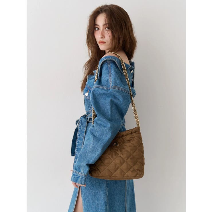 フェイクスウェードキルティングショルダーBAG | EVRIS | 詳細画像3 