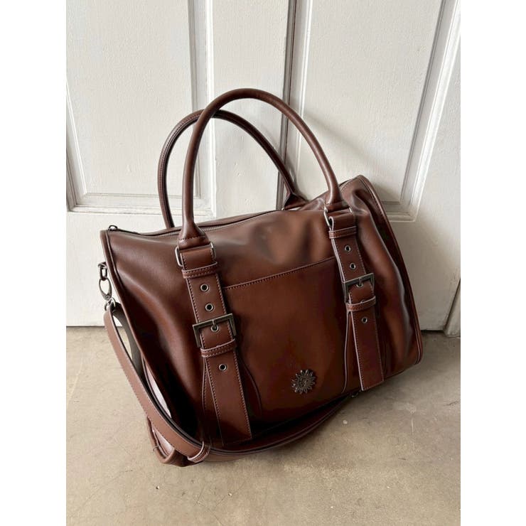 ブラウン | ベルトデザインBIG ショルダーBAG | EVRIS