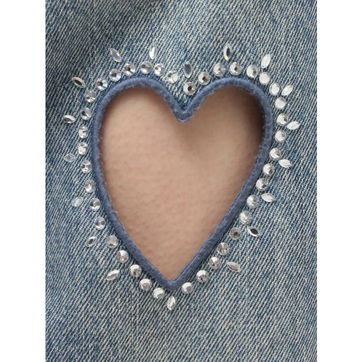 ビジューハートカッティングワイドデニムパンツ | EVRIS | 詳細画像24 